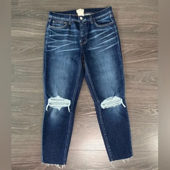 L'AGENCE Denim - L'AGENCE| ABIGAIL FRENCH SLIM RIPPED SKINNY JEANS